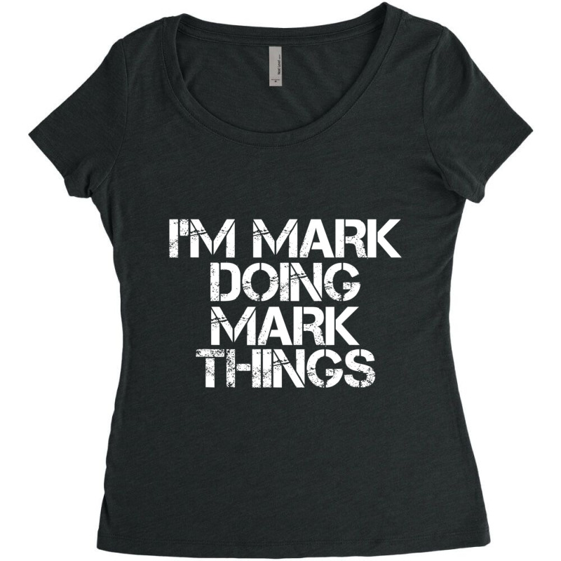 I'm Mark Doing Mark Things Christmas Women's Triblend Scoop T-shirt by cm-arts | Artistshot