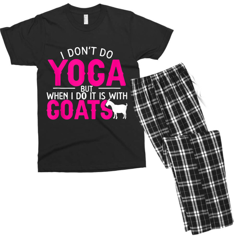 Goat Yoga For Yoga And Goat Lovers Men's T-shirt Pajama Set by cm-arts | Artistshot