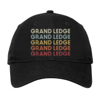 Grand Ledge Michigan Grand Ledge Mi Retro Vintage Text Adjustable Cap | Artistshot