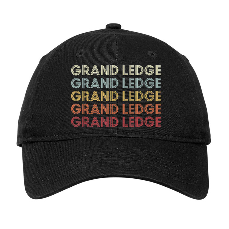 Grand Ledge Michigan Grand Ledge Mi Retro Vintage Text Adjustable Cap | Artistshot