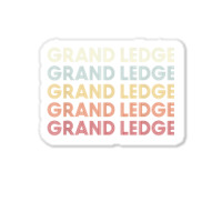 Grand Ledge Michigan Grand Ledge Mi Retro Vintage Text Sticker | Artistshot