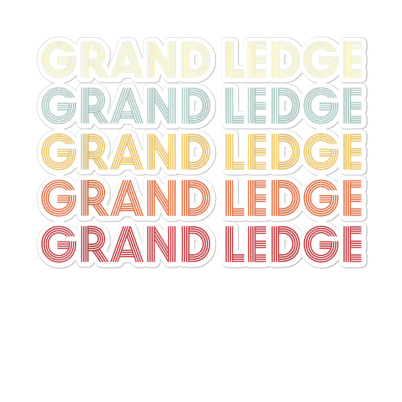 Grand Ledge Michigan Grand Ledge Mi Retro Vintage Text Sticker | Artistshot