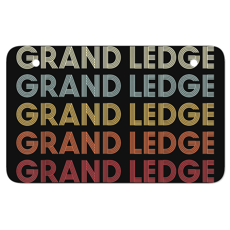 Grand Ledge Michigan Grand Ledge Mi Retro Vintage Text Atv License Plate | Artistshot