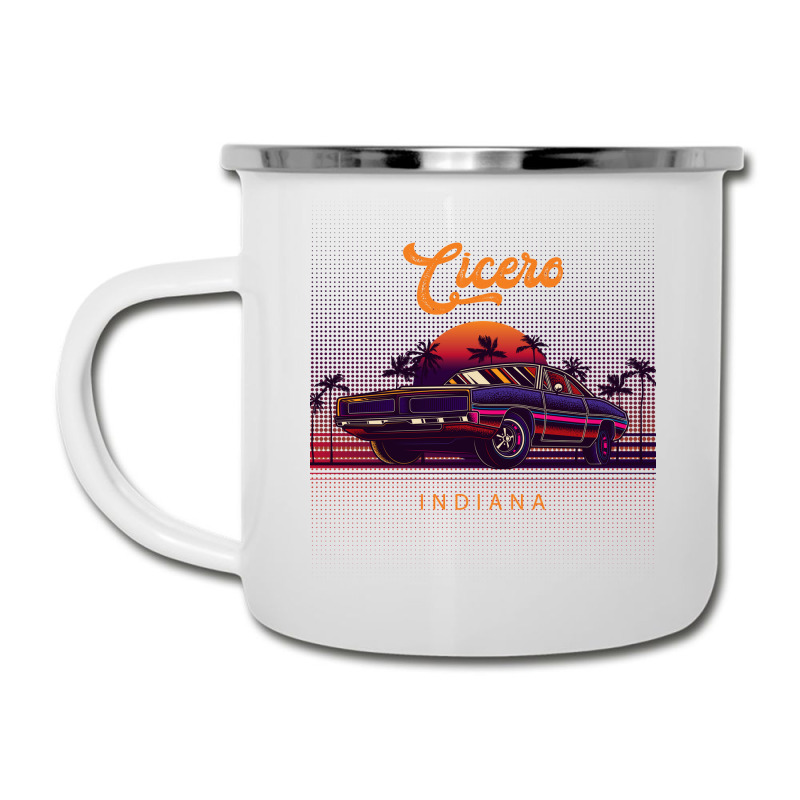 Cicero Indiana Retro Vintage 80s 90s Muscle Cars Retrowave Aesthetic Camper Cup | Artistshot