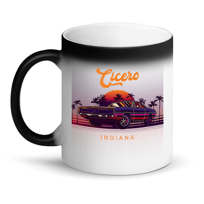 Cicero Indiana Retro Vintage 80s 90s Muscle Cars Retrowave Aesthetic Magic Mug | Artistshot