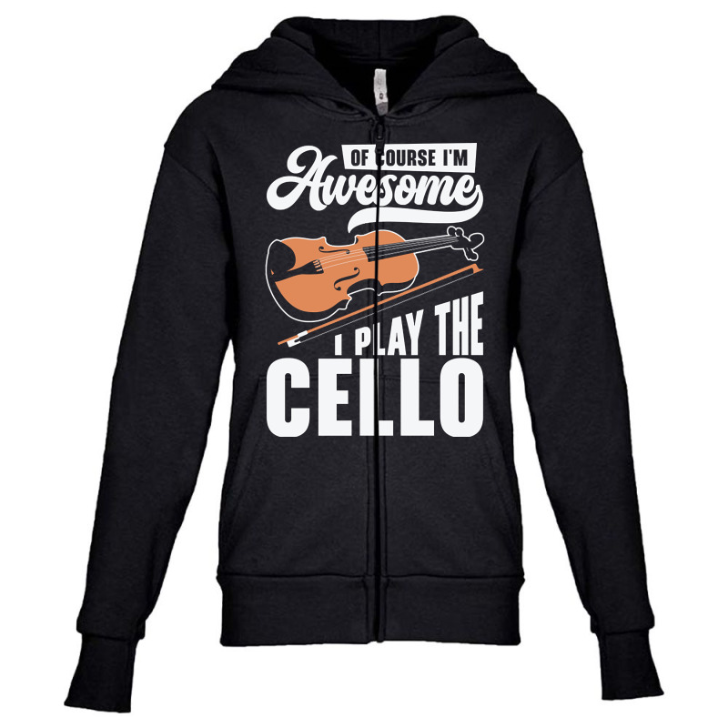 Music Cello Instrument Classical Music Cellist (2) Youth Zipper Hoodie | Artistshot