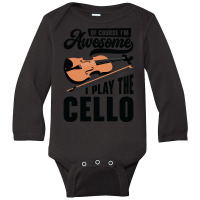 Music Cello Instrument Classical Music Cellist-8ytzg Long Sleeve Baby Bodysuit | Artistshot