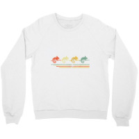 Retro Vintage Chameleon Lover Animal Father Day Crewneck Sweatshirt | Artistshot