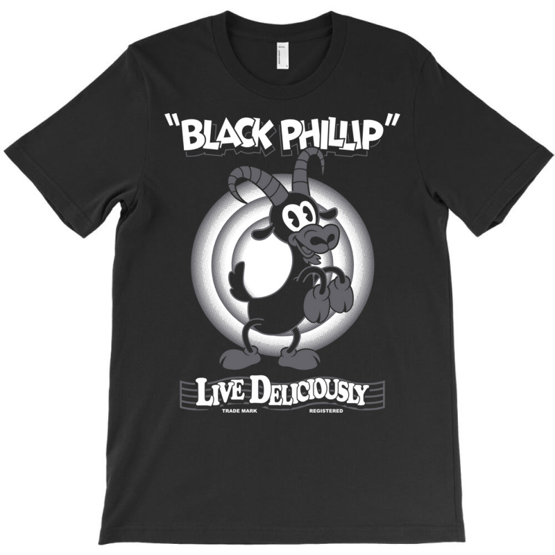 Black Phillip Vintage Cartoon Witch Goth Occult Live Deliciously Class T-Shirt by Claire J Tinsley | Artistshot