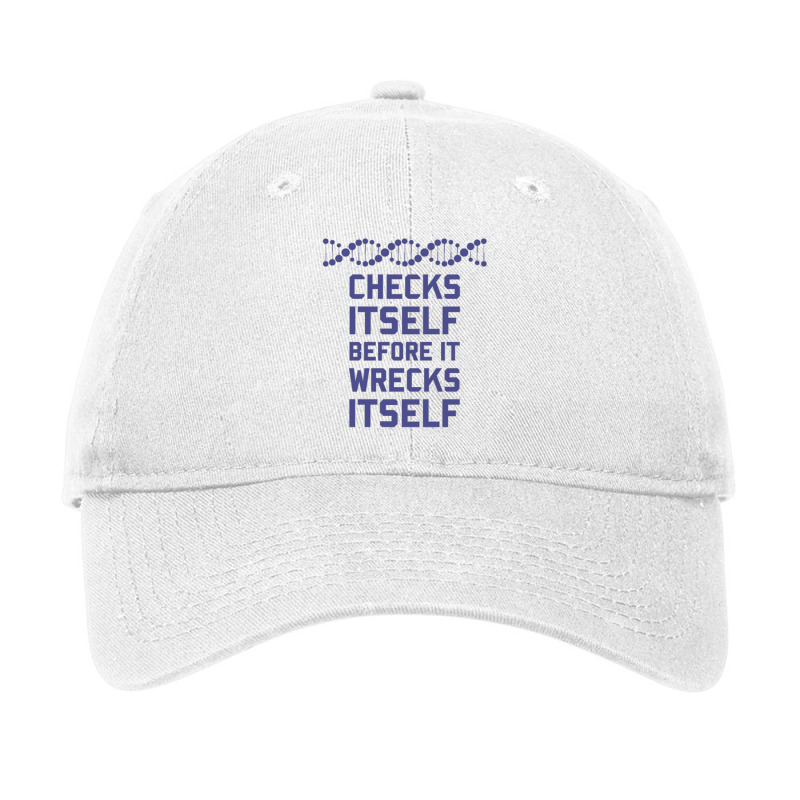 Check Yourself Before You Wreck Your Dna Genetics Adjustable Cap by cm-arts | Artistshot