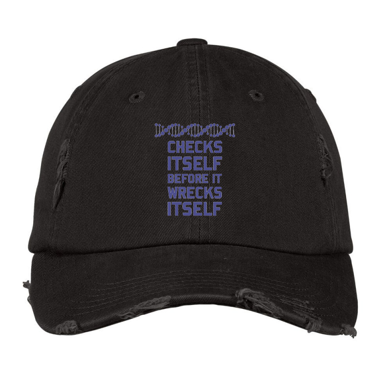 Check Yourself Before You Wreck Your Dna Genetics Vintage Cap by cm-arts | Artistshot