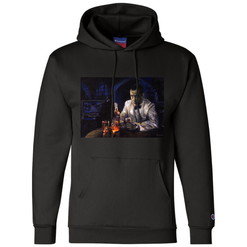 Casablanca Artwork Inspired In Humphrey Bogart In Casablanca Champion Hoodie by cm-arts | Artistshot