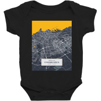 Casablanca Blueprint Street Map Casabl Casablanca Blueprint Street Map Baby Bodysuit | Artistshot