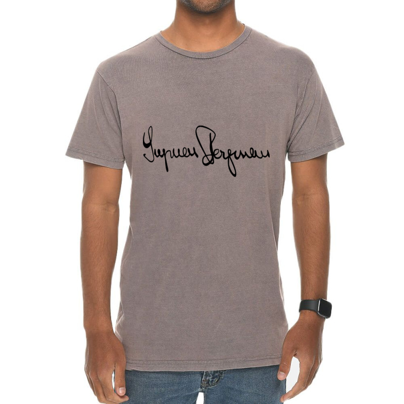 Ingmar Bergman Ingmar Bergman's Signature Vintage T-Shirt by cm-arts | Artistshot