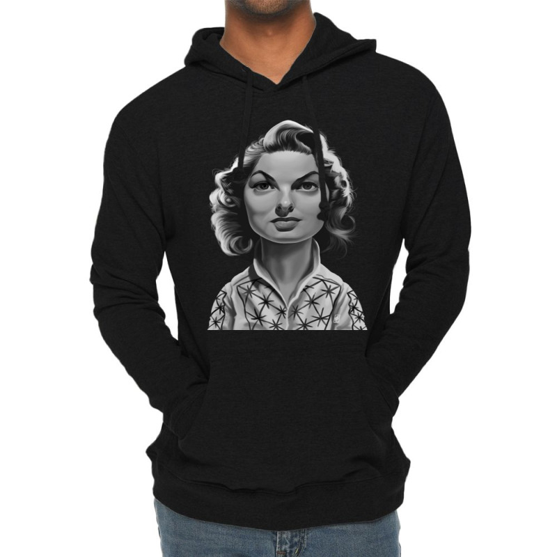 Ingrid Bergman Lightweight Hoodie by cm-arts | Artistshot