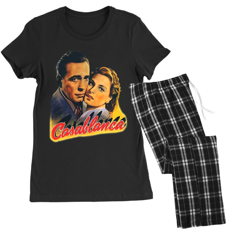 Vintage Retro Casablanca Movie 40s 1942 American Romantic Drama Film M Women's Pajamas Set by cm-arts | Artistshot