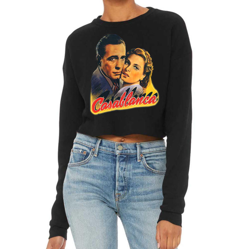 Vintage Retro Casablanca Movie 40s 1942 American Romantic Drama Film M Cropped Sweater by cm-arts | Artistshot