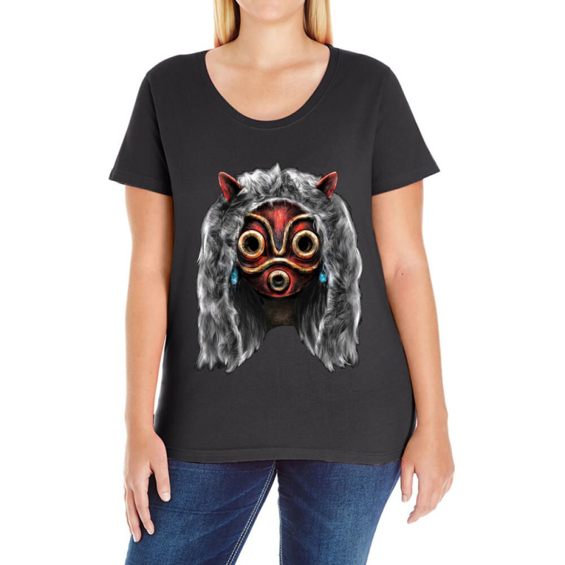 Mononoke Wolf Anime Ladies Curvy T-Shirt by andisoraya | Artistshot