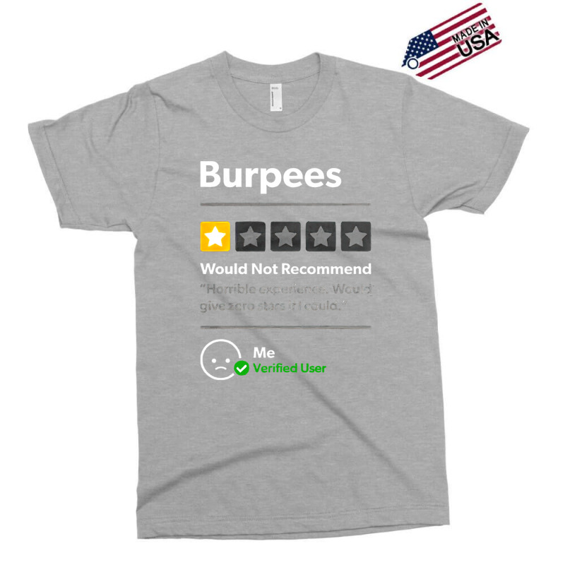 Burpees Do Not Recommend 1 Star Rating Funny Gym Workout Exclusive T-shirt by Claire J Tinsley | Artistshot