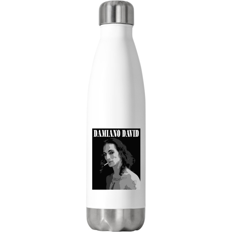 Damiano David Damiano David Illustration  Colourus Stainless Steel Water Bottle | Artistshot