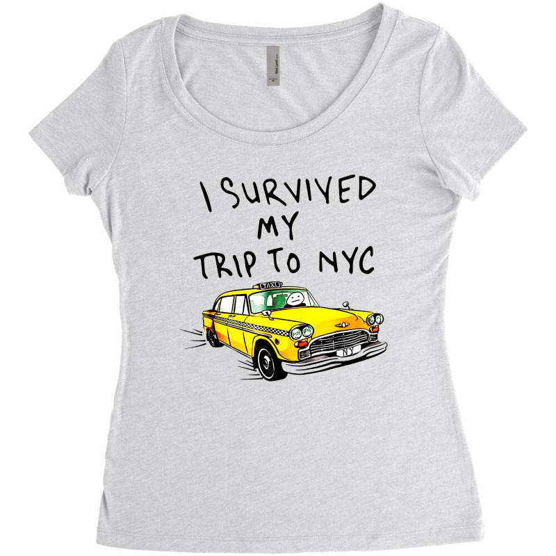 I Survived My Trip To Nyc Women's Triblend Scoop T-shirt by cm-arts | Artistshot