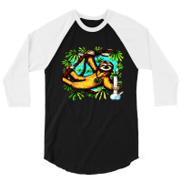 Sloth Weed Stoner 3/4 Sleeve Shirt | Artistshot