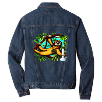 Sloth Weed Stoner Men Denim Jacket | Artistshot