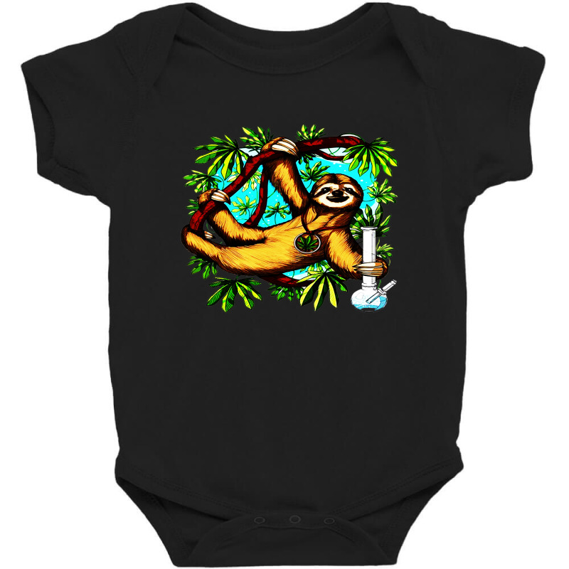 Sloth Weed Stoner Baby Bodysuit | Artistshot