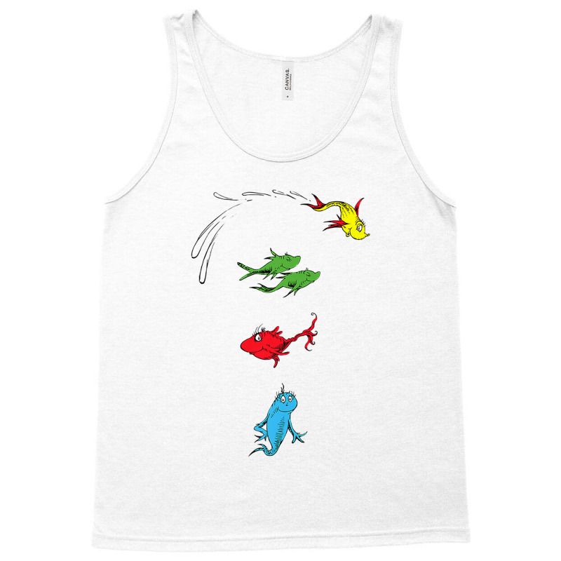 Dr. Seuss One Fish Two Fish Red Fish Blue Fish Tank Top by Claire J Tinsley | Artistshot