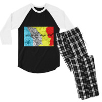 Colorful World Map (heritage Day Special) 2 Baby One Piece Men's 3/4 Sleeve Pajama Set | Artistshot