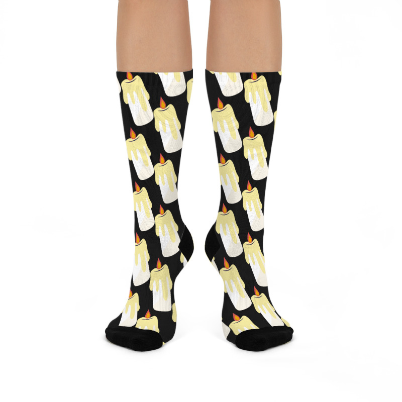 Interesting Halloween Candle Design Crew Socks | Artistshot