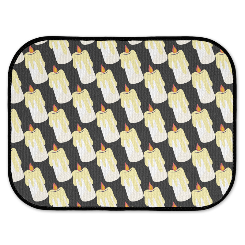 Interesting Halloween Candle Design Rear Car Mat | Artistshot