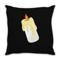 Interesting Halloween Candle Design Throw Pillow | Artistshot