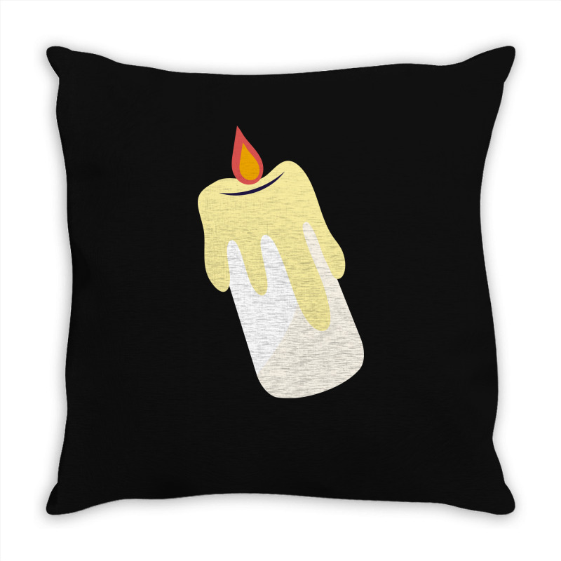 Interesting Halloween Candle Design Throw Pillow | Artistshot