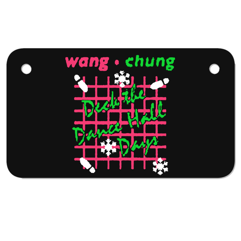 Deck The Dance Hall Days Wang Chung Motorcycle License Plate | Artistshot