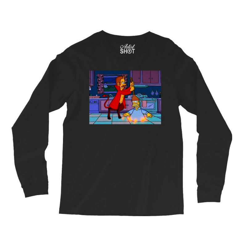 Devil Flanders The Simpsons Long Sleeve Shirts by Lumintu Art | Artistshot