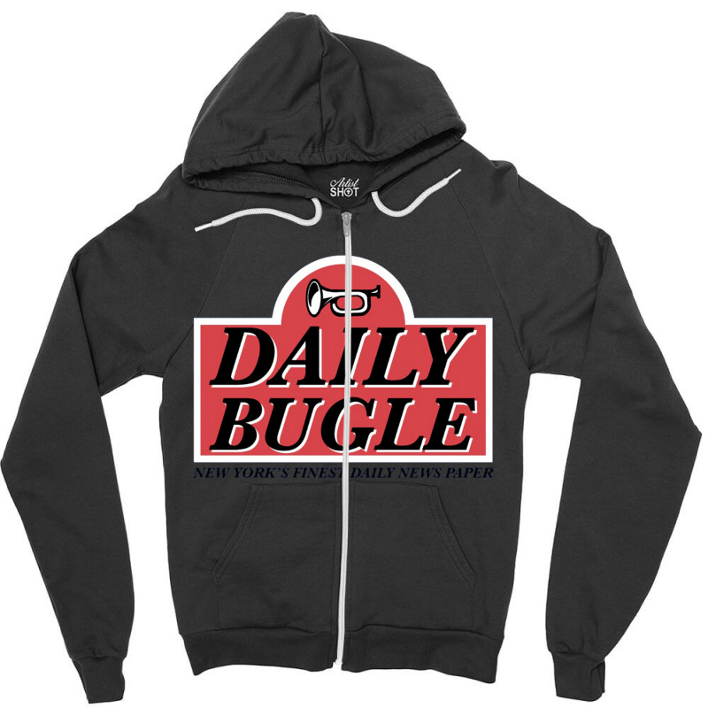 Daily Bugle Active Zipper Hoodie | Artistshot