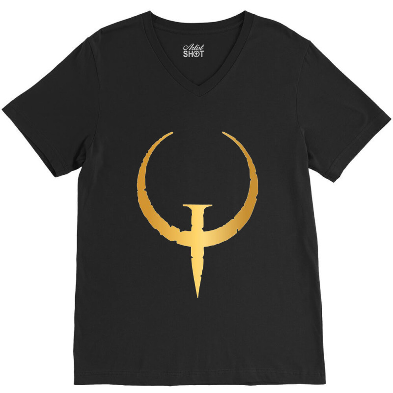 Quake Bronze V-neck Tee | Artistshot