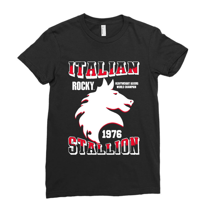 Italian Stallion World Champion Ladies Fitted T-Shirt by LemonTees | Artistshot