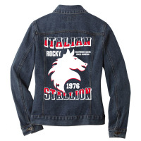 Italian Stallion World Champion Ladies Denim Jacket | Artistshot