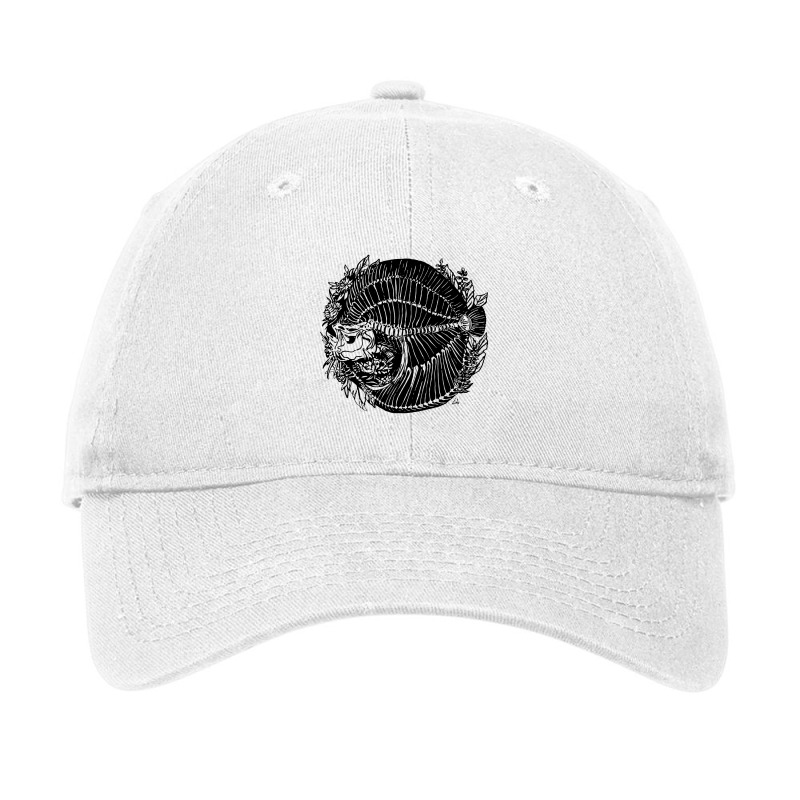 Skeleton Fish Flounder Adjustable Cap | Artistshot