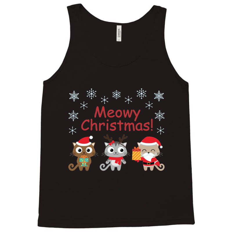 Gift Meowy Christmas Tank Top | Artistshot