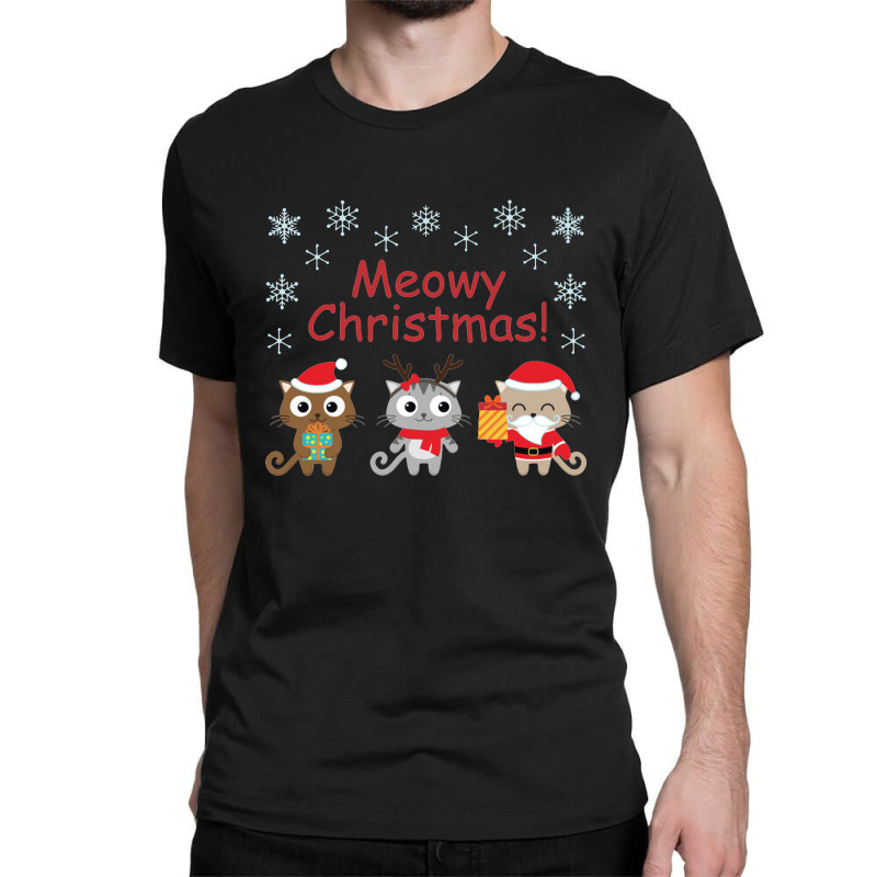 Gift Meowy Christmas Classic T-shirt | Artistshot