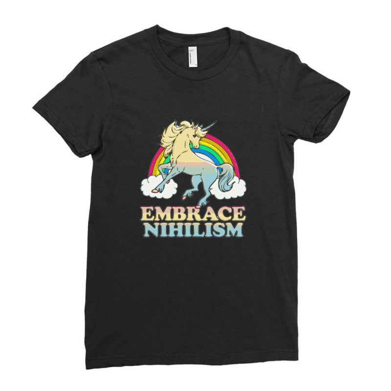 Embrace Nihilism Ladies Fitted T-Shirt by cm-arts | Artistshot