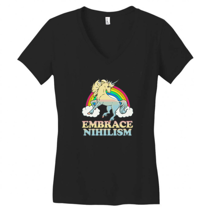 Embrace Nihilism Women's V-Neck T-Shirt by cm-arts | Artistshot