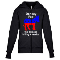 Donkey Pox Donkey Political Funny Satire Youth Zipper Hoodie | Artistshot