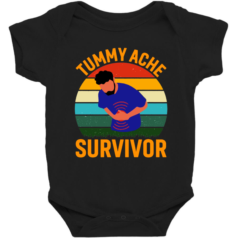 Tummy Ache Survivor Baby Bodysuit by Jembleng Art | Artistshot