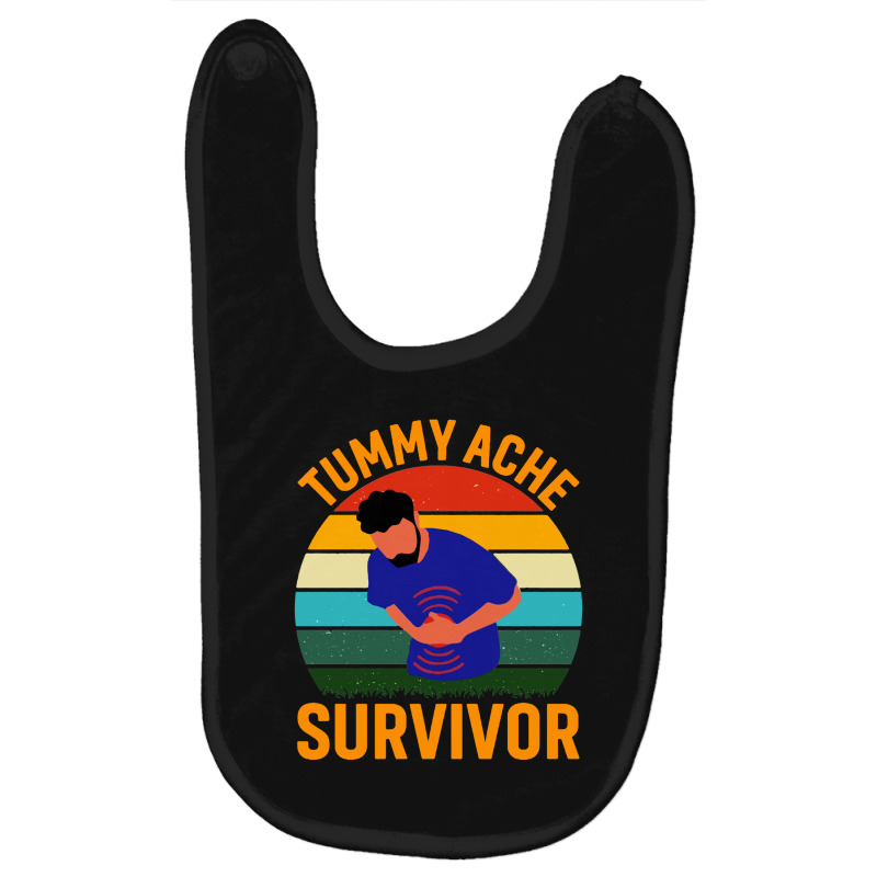 Tummy Ache Survivor Baby Bibs by Jembleng Art | Artistshot