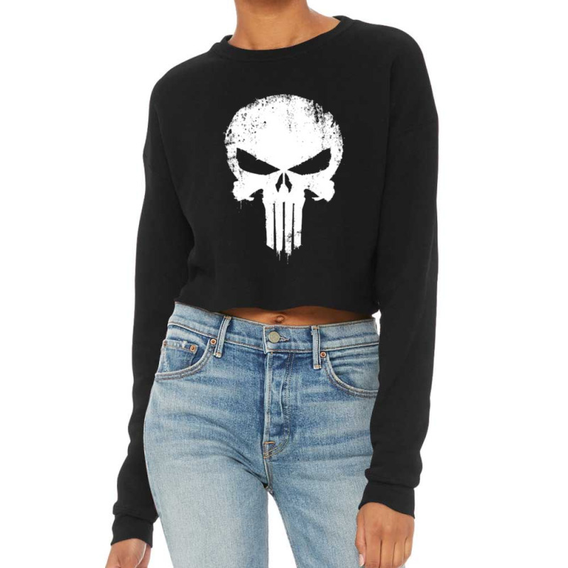 The Scary Ghost Cartoon Cropped Sweater | Artistshot