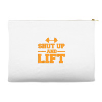 Shut Up And Lift Unisex Weight Lifting Body Building Accessory Pouches | Artistshot